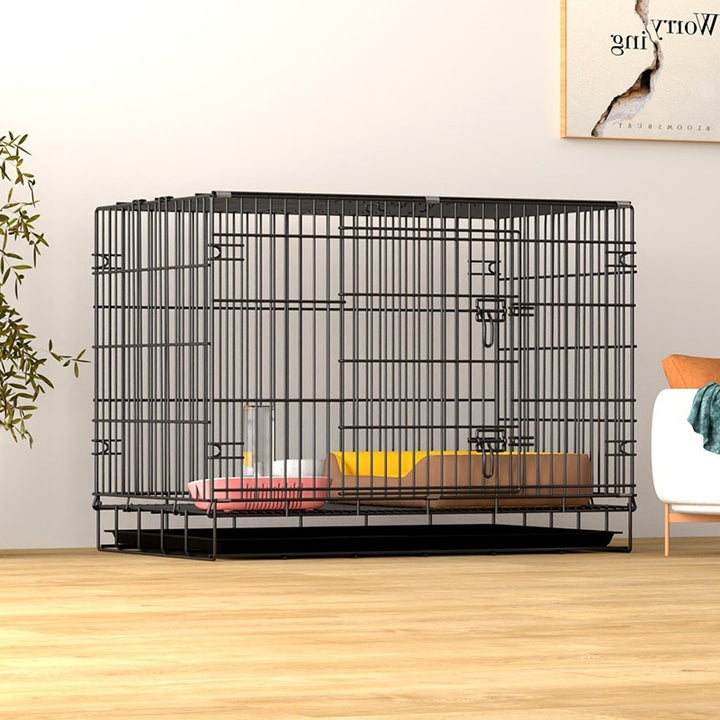 Encrypted Folding Dog Crate Large Cage Corgi And Shiba Inu Pet Cage
