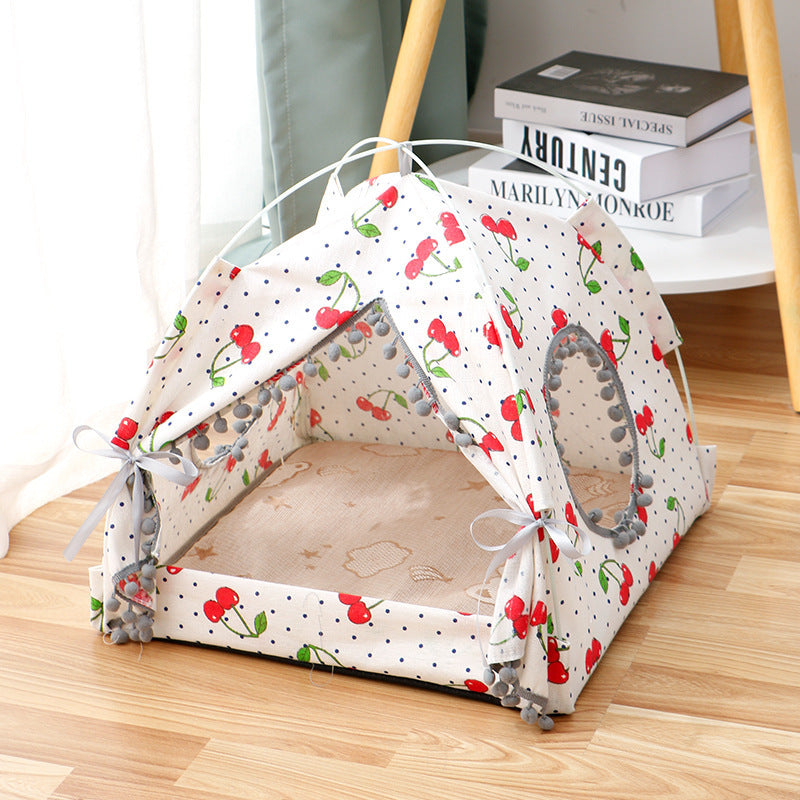 Cozy Enclosed Cat Tent Bed for Your Pet