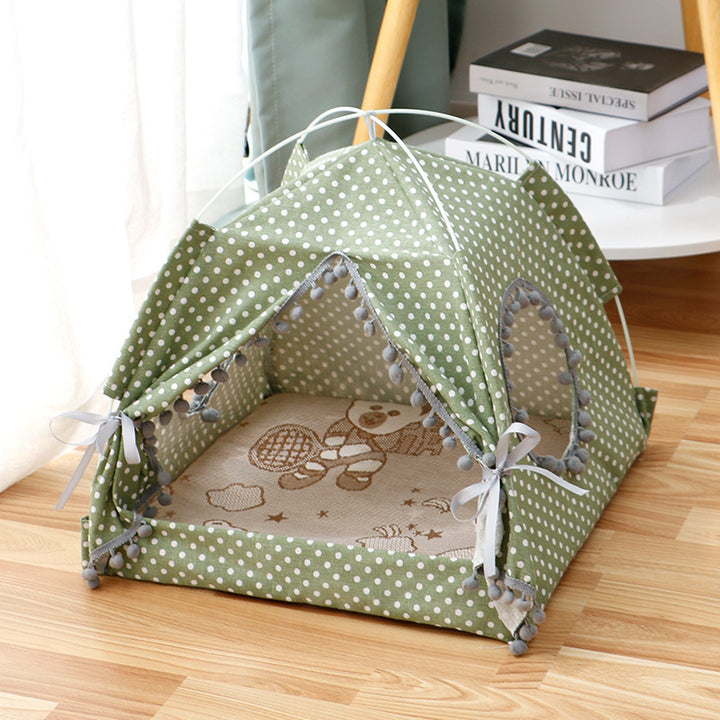 Cozy Enclosed Cat Tent Bed for Your Pet