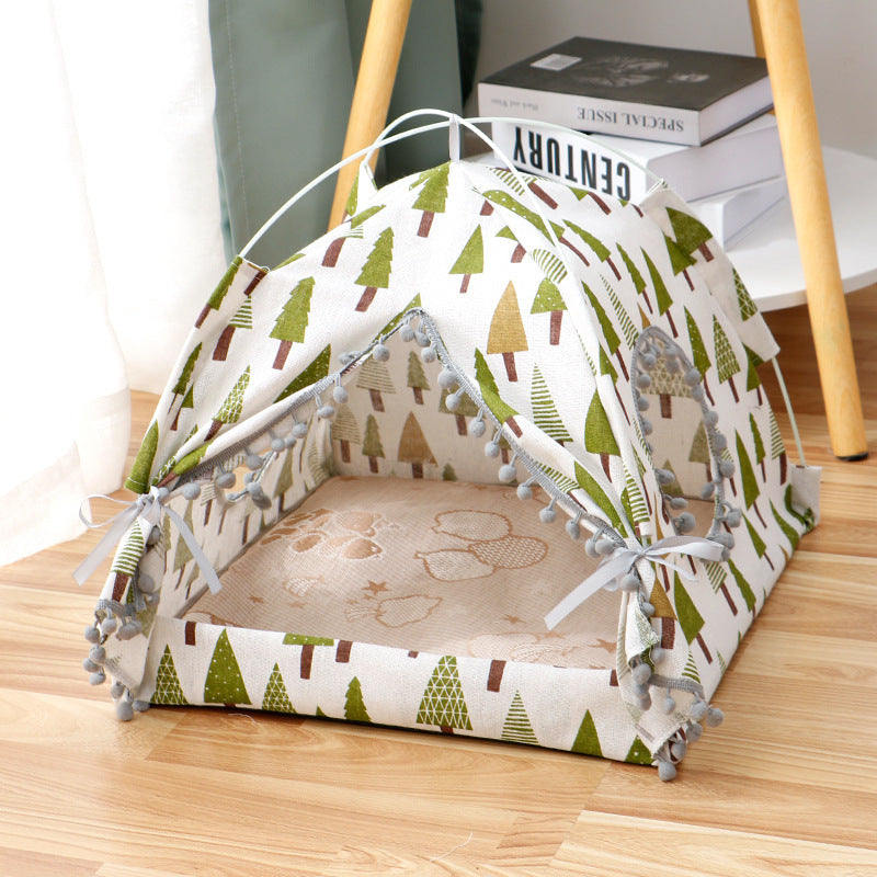 Cozy Enclosed Cat Tent Bed for Your Pet