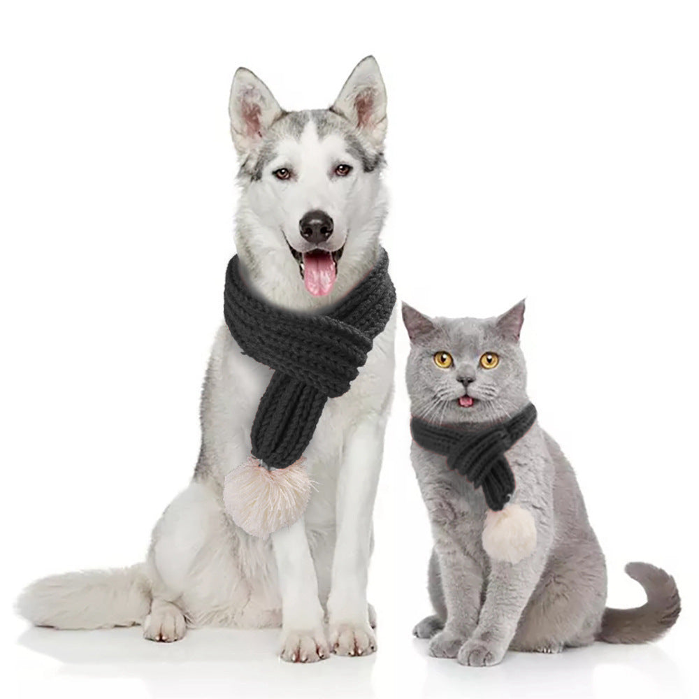 Pet christmas wool scarf