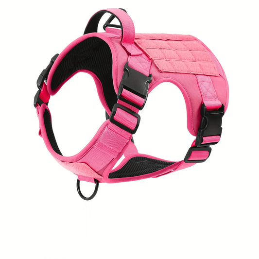 American Local Tactical Pet Service Dog Harness Vest Adjustable Reflective Dog Harness Metal Buckle Hiking Training