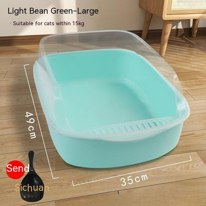 Semi-closed Anti-sand Litter Box