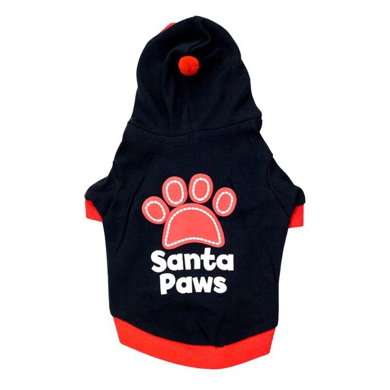 Christmas cotton wool hooded pet clothes