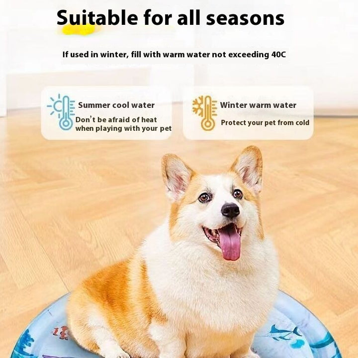 Summer Cooling Pet Water Bed Cushion Ice Pad for Dogs, Cats; Kennel Mat for Cool Sleep