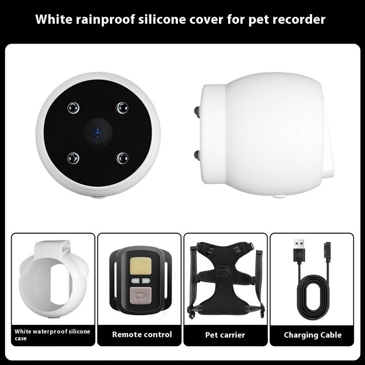 Motion-Recording Pet Tracker Collar with Action Camera for Dogs and Cats