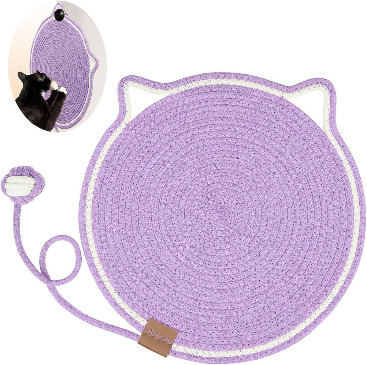 Braided Cotton Rope Cat Claw Mat One Piece Sleeping Mat Washable Anti Sticky Cat Scratching Mat Pet Products
