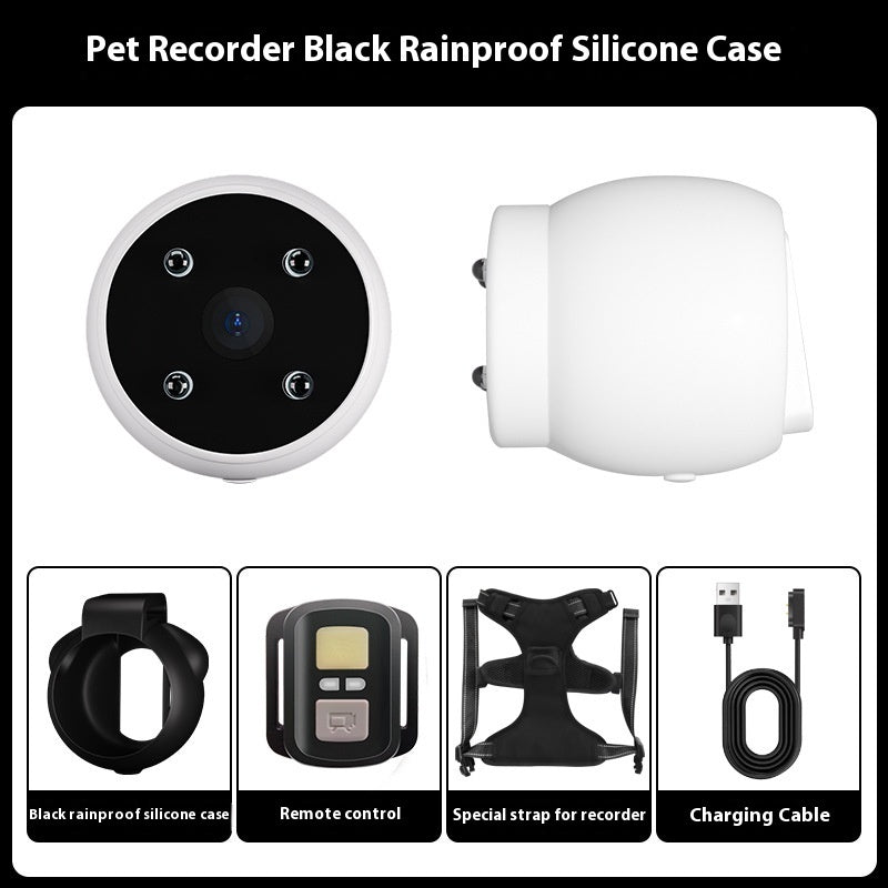 Motion-Recording Pet Tracker Collar with Action Camera for Dogs and Cats