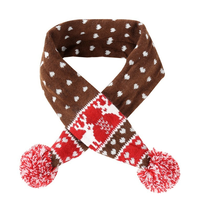 Pet christmas wool scarf