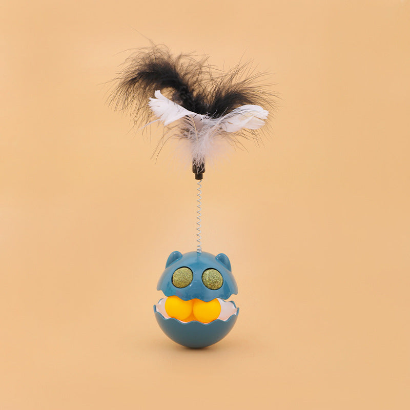 Cat Toy Tumbler with Feather Teaser