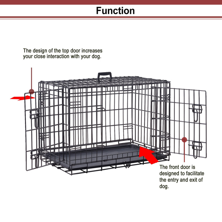 Encrypted Folding Dog Crate Large Cage Corgi And Shiba Inu Pet Cage