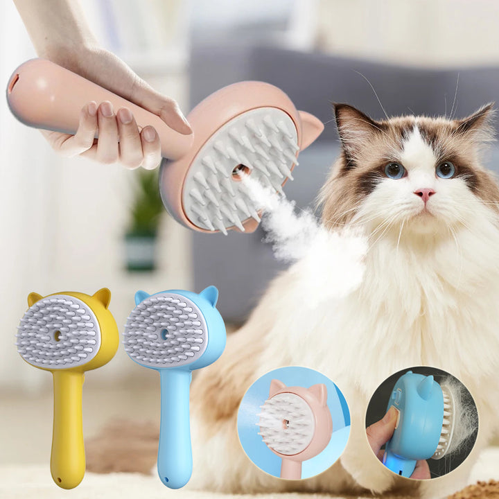 Rechargeable Multifunctional Self-Cleaning Grooming Brush for Dogs & Cats