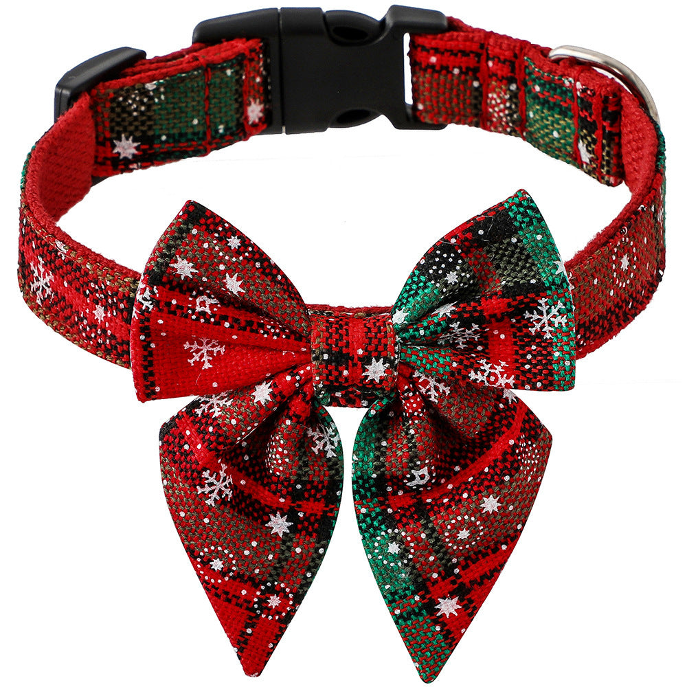 Pet Collar Bow Tie Christmas Dog