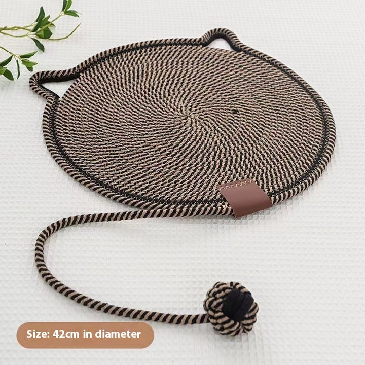 Braided Cotton Rope Cat Claw Mat One Piece Sleeping Mat Washable Anti Sticky Cat Scratching Mat Pet Products