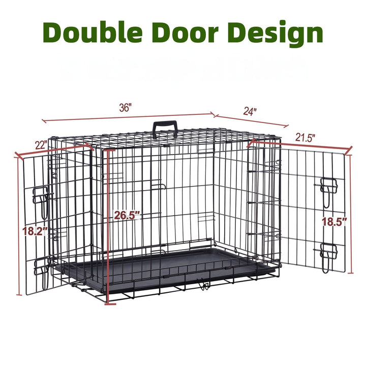 Encrypted Folding Dog Crate Large Cage Corgi And Shiba Inu Pet Cage