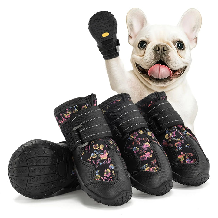 AOKOWN Dog Shoes for Small Dogs Puppy Dog Boots for Winter Snow Hot Pavement Dog Booties & Paw Protectors Size 2
